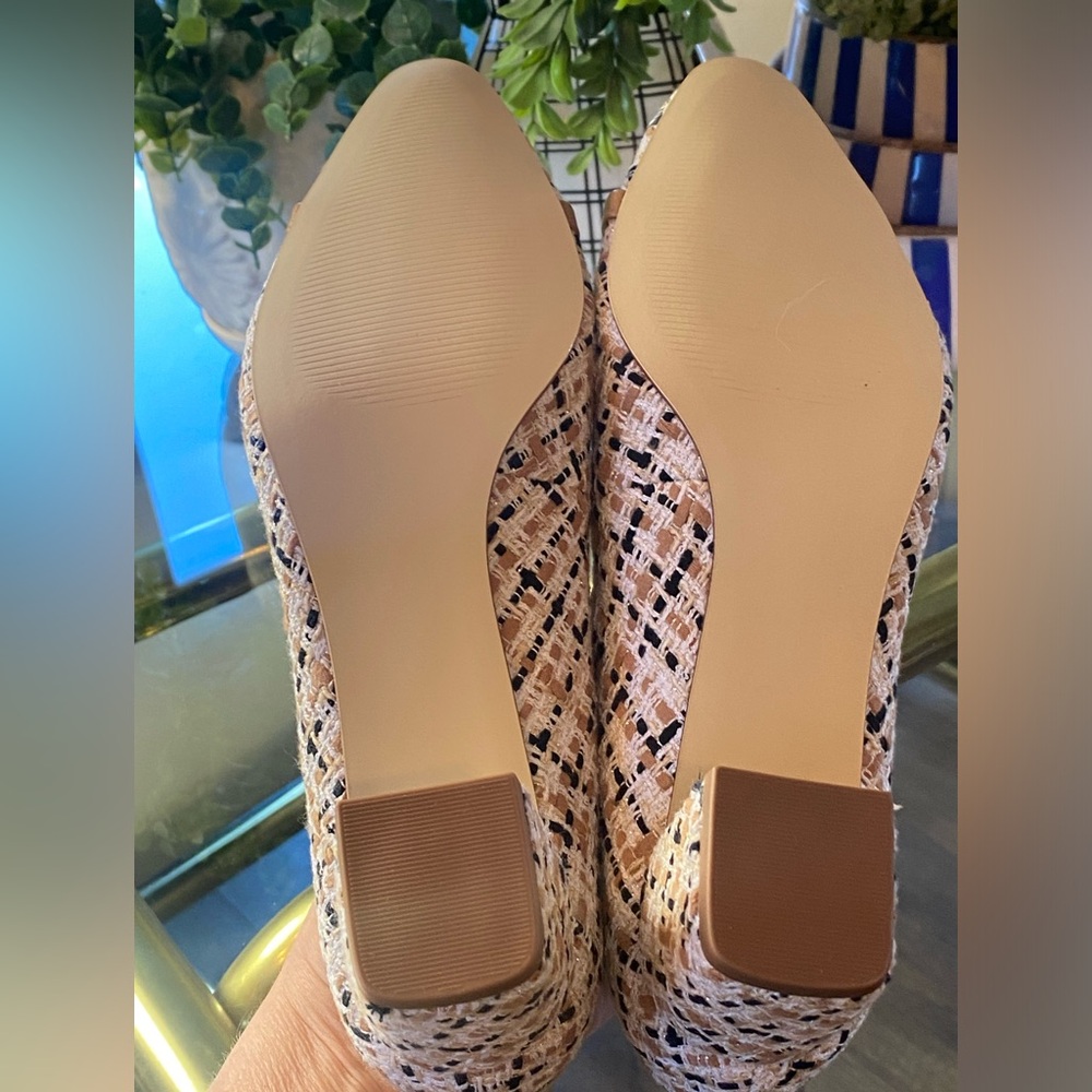 Talbots Tweed Kayla Block Heel Pumps with  Buckle - Picture 7 of 9